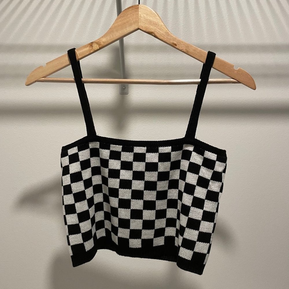 Oak and Fort Checkered Cropped Tank